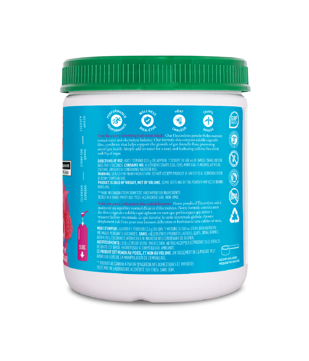 Electrolyte 100 Servings - Wild Raspberry