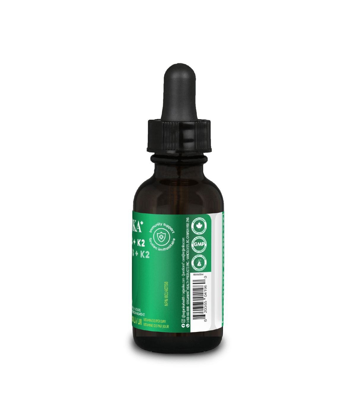 Liquid Vitamins D3 + K2
