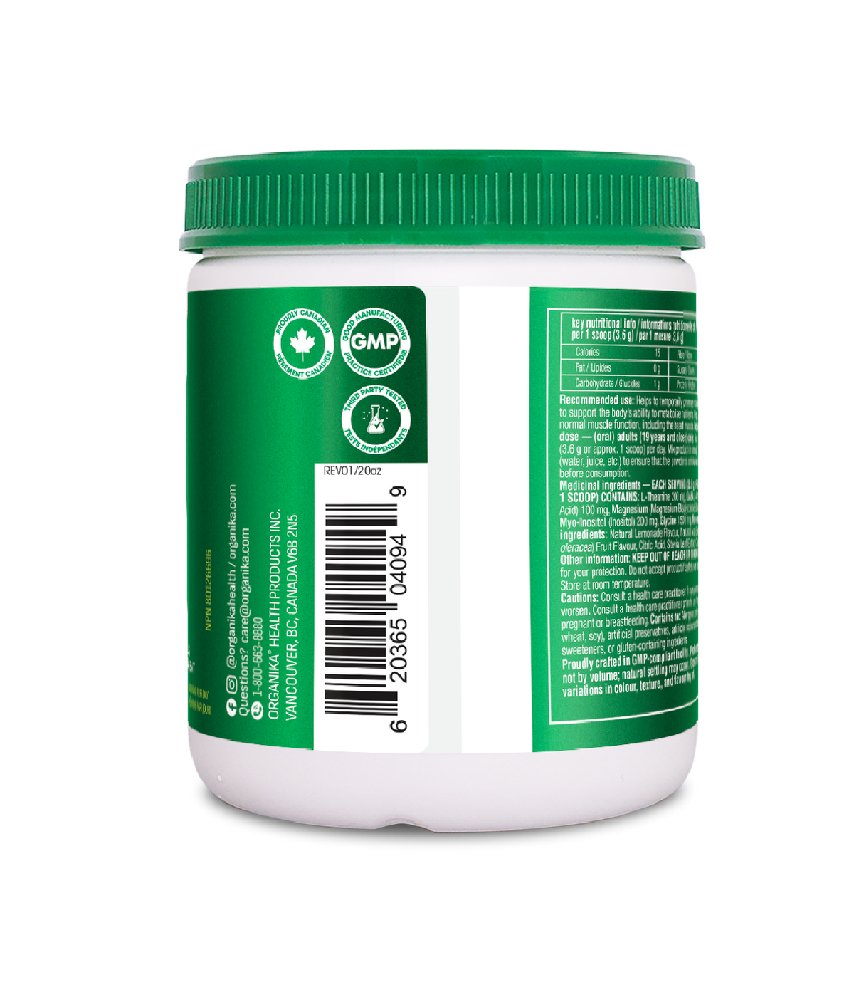 Mind Calm Powder with Magnesium Bisglycinate & L-Theanine