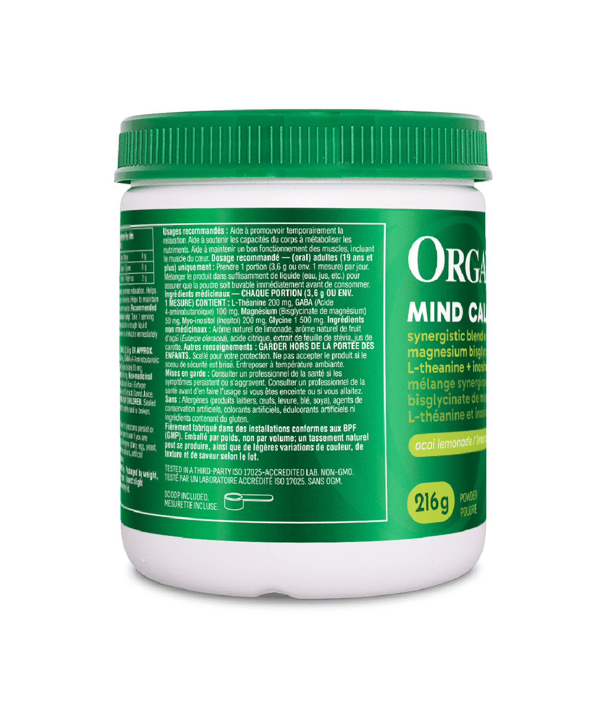 Mind Calm Powder with Magnesium Bisglycinate & L-Theanine
