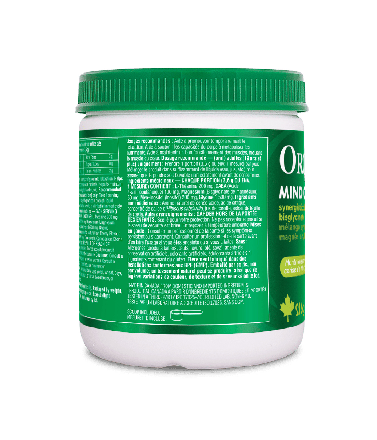 Mind Calm Powder with Magnesium Bisglycinate & L-Theanine