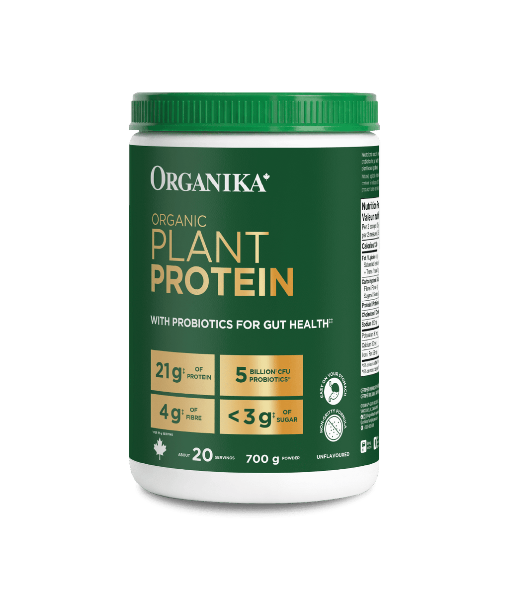 Organic Plant Protein with Probiotics for Gut Health