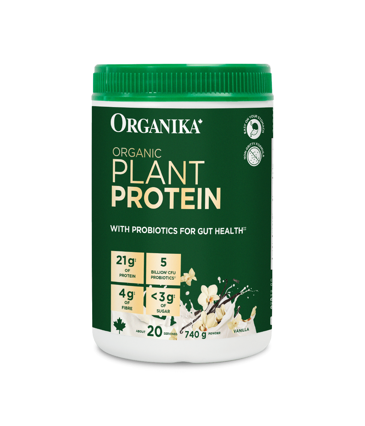 Organic Plant Protein with Probiotics for Gut Health