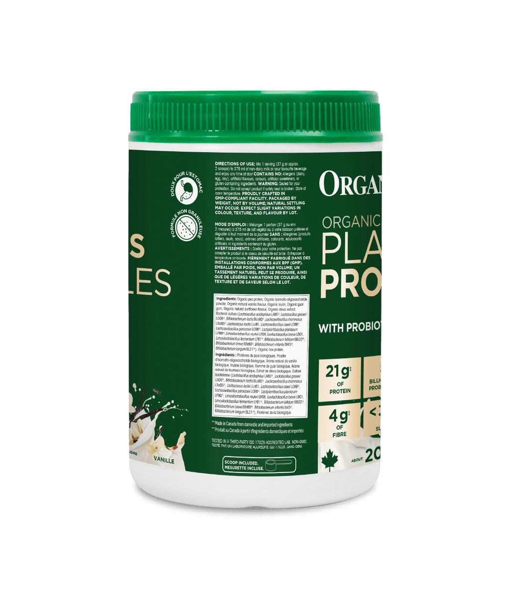 Organic Plant Protein with Probiotics for Gut Health