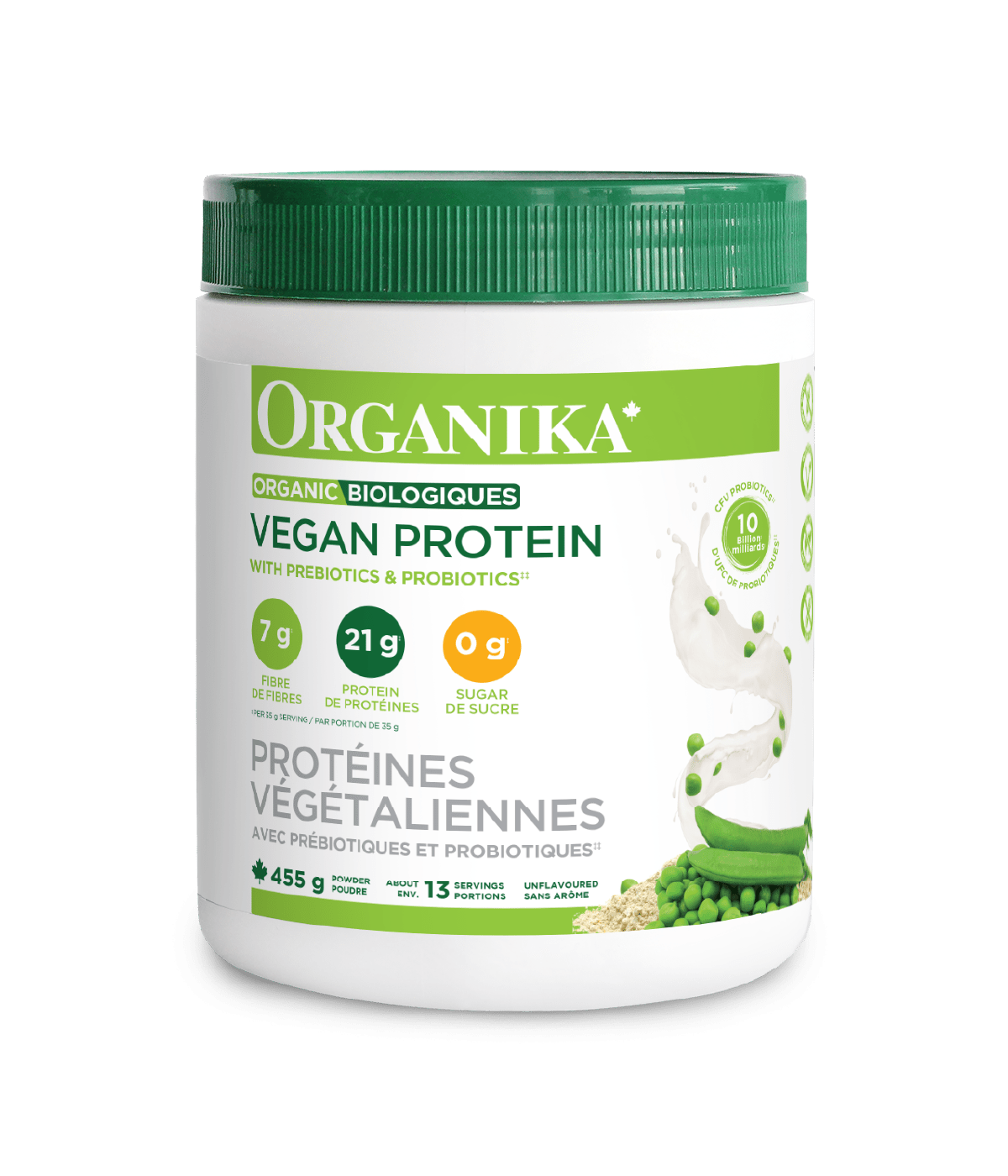 Organic Vegan Protein with Prebiotics & Probiotics
