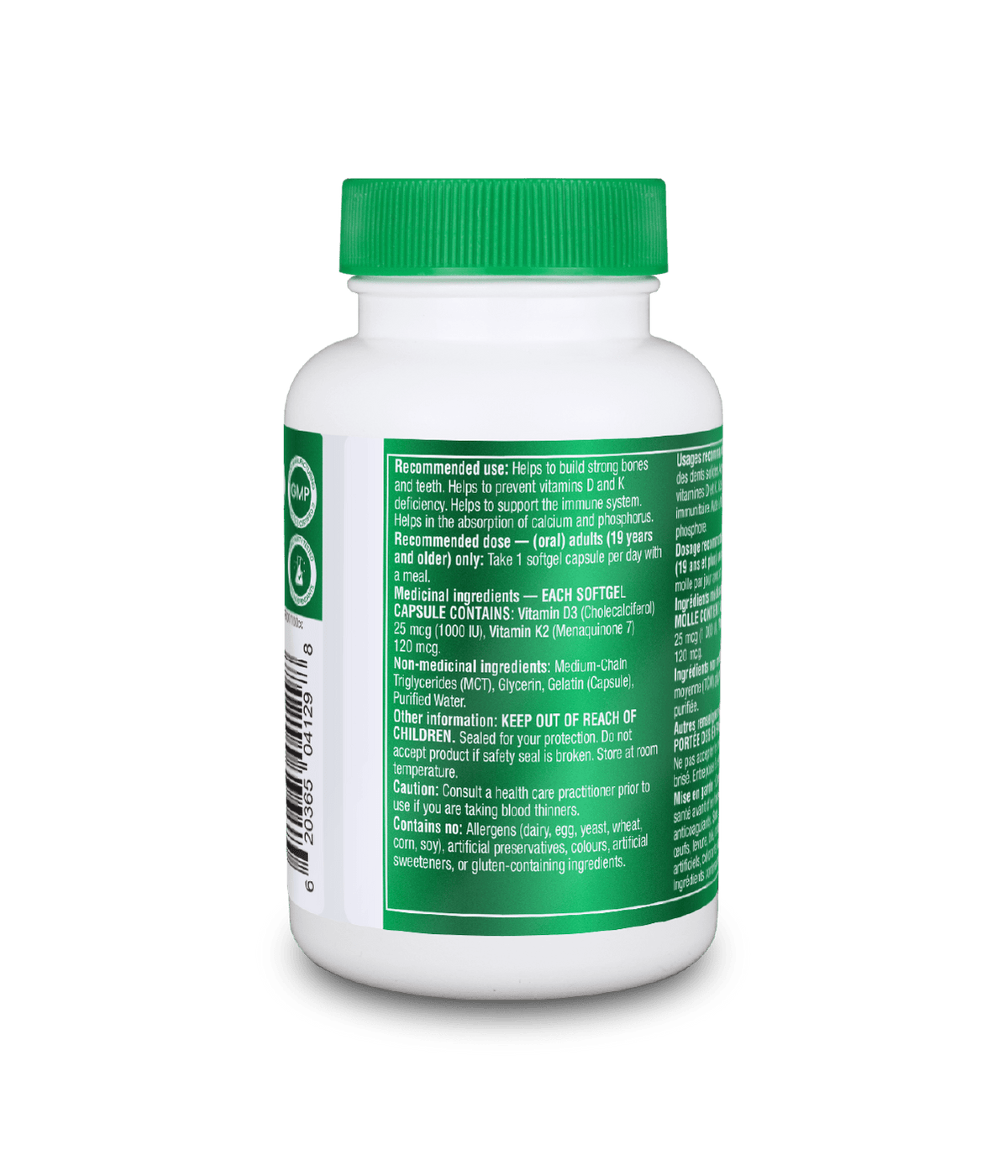 Vitamins D3 + K2